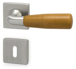 Dverové kovanie HOLAR WS 01 HR (akát), kľučka-kľučka, WC kľúč, HOLAR matný satin