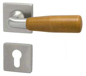 Dverové kovanie HOLAR WS 01 HR (akát), kľučka-kľučka, WC kľúč, HOLAR matný satin