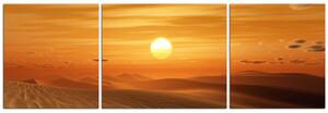 Obraz na plátne - Púštny západ slnka - panoráma 5917C (90x30 cm)