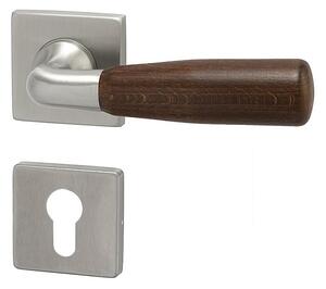 Dverové kovanie HOLAR WS 01 HR (mahagon), kľučka-kľučka, Otvor pre obyčajný kľúč BB, HOLAR matný satin