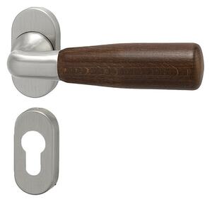 Dverové kovanie HOLAR WS 01 OR (mahagon), kľučka-kľučka, Otvor pre obyčajný kľúč BB, HOLAR matný satin