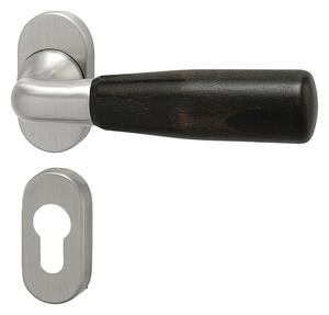 Dverové kovanie HOLAR WS 01 OR (eben), kľučka-kľučka, WC kľúč, HOLAR matný satin