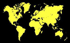 Tapeta žltá mapa na čiernom pozadí