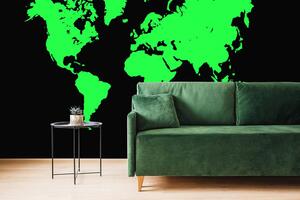 Tapeta zelená mapa na čiernom pozadí