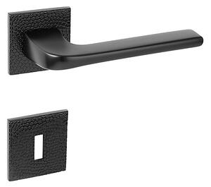 Dverové kovanie MP DARA - HR 4007 5SQ T1 (BS - Čierna matná), kľučka-kľučka, Bez spodnej rozety, MP BS (čierna mat)