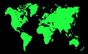 Tapeta zelená mapa na čiernom pozadí