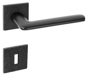Dverové kovanie MP ELIPTICA - HR 4165 5SQ T3 (BS - Čierna matná ), kľučka-kľučka, Hranatý otvor pre obyčajný kľúč BBQ, MP BS (čierna mat)