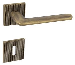 Dverové kovanie MP ELIPTICA - HR 4165 5SQ T2 (OGS - Bronz česaný matný), kľučka-kľučka, Bez spodnej rozety, MP OGS (bronz česaný mat)