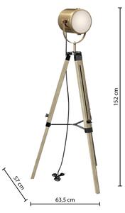 Atmosphera - Stojacia lampa EBOR 1xE27/25W/230V borovica/mosadz