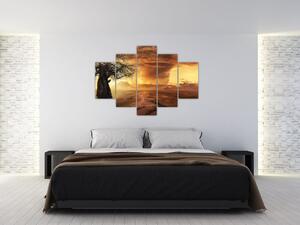 Obraz oranžových mračien (150x105 cm)