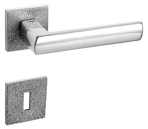 Dverové kovanie MP POPULAR - HR 4161 5SQ T3 (OC - Chróm lesklý), kľučka-kľučka, Bez spodnej rozety, MP OC (chróm lesklý)