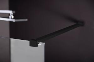 Polysan MODULAR SHOWER BLACK jednodielna zástena pevná na inštaláciu na stenu, 800 mm