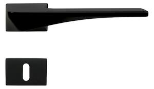 Dverové kovanie RICHTER Brennero (CE), kľučka-kľučka, Otvor na cylindrickú vložku PZ, RICHTER Čierna matná
