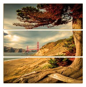 Obraz na plátne - Golden Gate Bridge - štvorec 3922FC (75x75 cm)