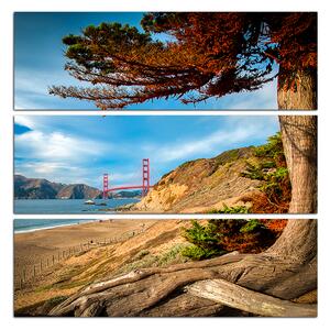 Obraz na plátne - Golden Gate Bridge - štvorec 3922C (75x75 cm)