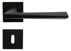 Dverové kovanie RICHTER Cubismo (CE), kľučka-kľučka, Otvor pre obyčajný kľúč BB, RICHTER Čierna matná