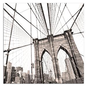 Obraz na plátne - Manhattan Bridge - štvorec 3925A (50x50 cm)
