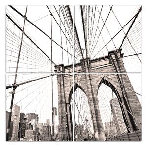 Obraz na plátne - Manhattan Bridge - štvorec 3925D (60x60 cm)