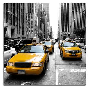 Obraz na plátne - Taxi z New Yorku - štvorec 3927A (50x50 cm)