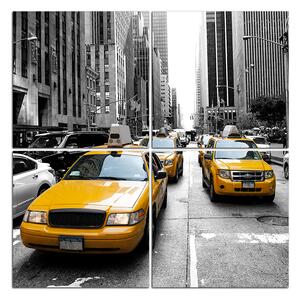 Obraz na plátne - Taxi z New Yorku - štvorec 3927D (60x60 cm)