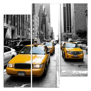 Obraz na plátne - Taxi z New Yorku - štvorec 3927C (75x75 cm)