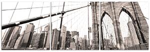 Obraz na plátne - Manhattan Bridge - panoráma 5925B (150x50 cm)