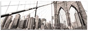 Obraz na plátne - Manhattan Bridge - panoráma 5925A (105x35 cm)