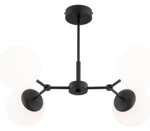 Luster na tyči FOTON 4xE14/10W/230V čierna