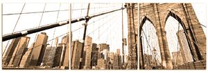 Obraz na plátne - Manhattan Bridge - panoráma 5925FB (90x30 cm)