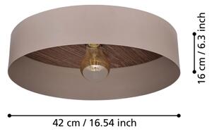 Eglo 900838 - Stropné svietidlo DUAIA 1xE27/40W/230V hnedá