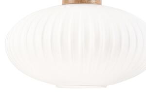 Luster na lanku HARMONY 1xE27/15W/230V pr. 30 cm biela/dub