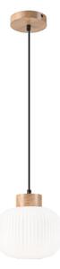 Luster na lanku HARMONY 1xE27/15W/230V pr. 20 cm biela/dub