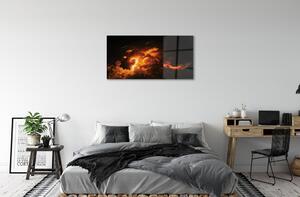 Sklenený obraz ohnivý drak 120x60 cm 2 Prívesky