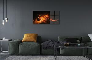 Sklenený obraz ohnivý drak 120x60 cm 2 Prívesky