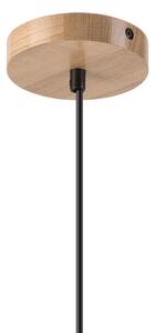 Luster na lanku HARMONY 1xE27/15W/230V pr. 25 cm biela/dub