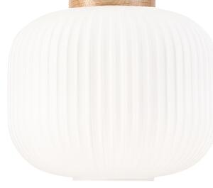 Luster na lanku HARMONY 1xE27/15W/230V pr. 20 cm biela/dub