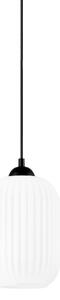 Luster na lanku HARMA 1xE27/15W/230V pr. 14 cm biela/čierna
