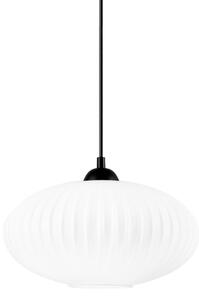 Luster na lanku HARMA 1xE27/15W/230V pr. 30 cm biela/čierna