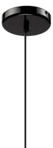 Luster na lanku HARMA 1xE27/15W/230V pr. 14 cm biela/čierna