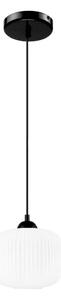 Luster na lanku HARMA 1xE27/15W/230V pr. 20 cm biela/čierna