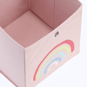 Zeller Detský úložný box Rosy Rainbow 28x28x28 cm