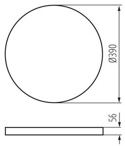Kanlux 38610 - LED Stmievat. svietidlo PLAFON LED/20W/230V 3000-6500K Wi-Fi čierna