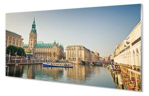 Sklenený obraz Nemecko Hamburg River katedrála 100x50 cm 2 Prívesky