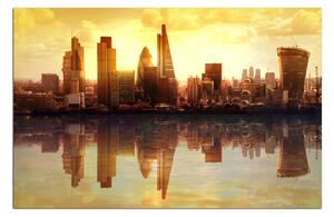 Obraz na plátne - Západ slnka Londýn 128A (100x70 cm)