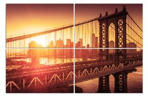 Obraz na plátne - Západ slnka nad Manhattanom 126FD (120x80 cm)