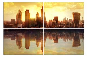 Obraz na plátne - Západ slnka Londýn 128D (90x60 cm)