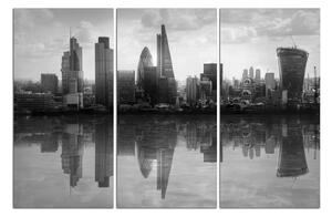 Obraz na plátne - Západ slnka Londýn 128ČB (150x100 cm)