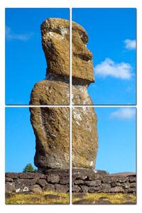 Obraz na plátne - Ahu Akivi moai - obdĺžnik 7921D (90x60 cm)