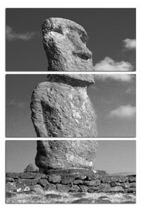 Obraz na plátne - Ahu Akivi moai - obdĺžnik 7921ČB (90x60 cm )
