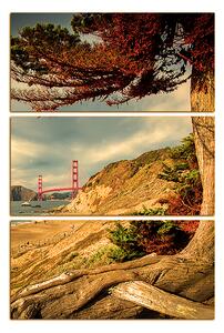 Obraz na plátne - Golden Gate Bridge - obdĺžnik 7922FB (90x60 cm )